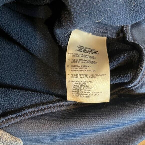 Adidas Climawarm Performance Hooded Jacket Fleece Lined Gray Navy Size Medium - Picture 10 of 11